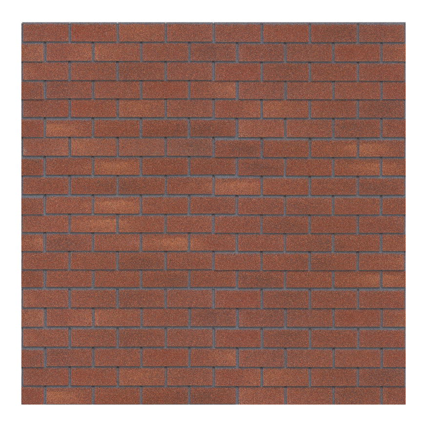 Битумная фасадная плитка Технониколь HAUBERK кирпич Терракотовый, 2 кв.м. купить в Челябинске