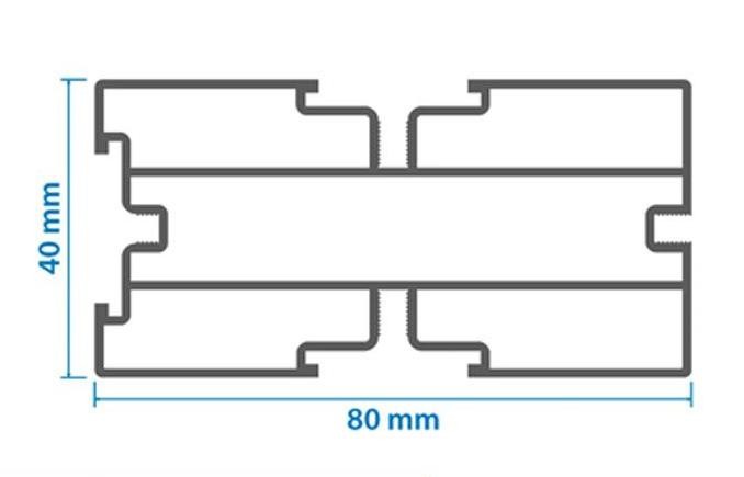 Алюминиевая лага KRONEX 80x40x3000 мм конструктивная купить в Челябинске