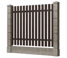 Заборная доска GRINDERDECO, ДПК, шлифованная цвет Венге.