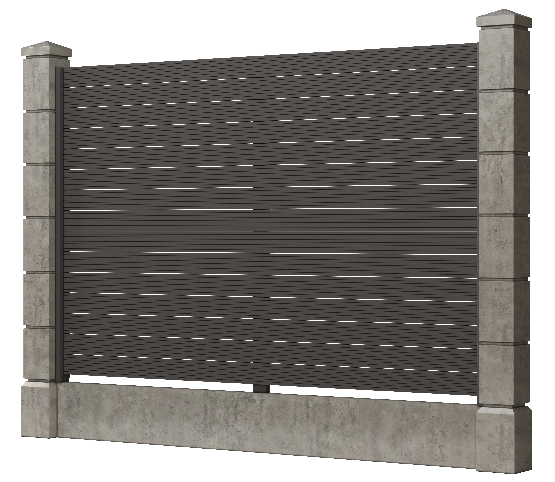 Заборная доска GRINDERDECO, ДПК, с тиснением &amp;quot;дуб&amp;quot;, цвет Асфальт. купить в Челябинске