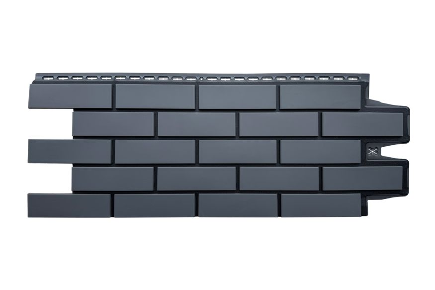 Фасадные панели Grand Line, Клинкерный кирпич Design, Графит, шов RAL 9005 купить в Челябинске