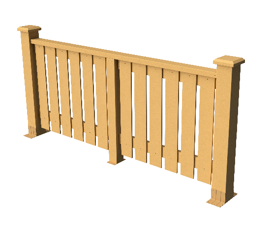 Декоративное ограждение из ДПК GRINDERDECO Вилидж песчаник купить в Челябинске