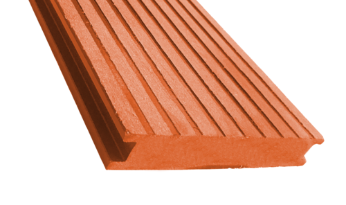 Террасная доска ECODECKING Premium из ДПК в цвете терракот купить в Челябинске