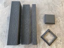 Перила для ограждений из ДПК EasyDecking, Wood-X, Черное дерево