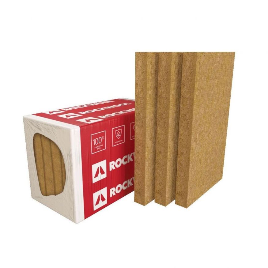 Утеплитель Роквул Венти Баттс Оптима 50мм, 8 плит, 4.8м2, 600х1000мм, 0.24м3 Rockwool купить в Челябинске