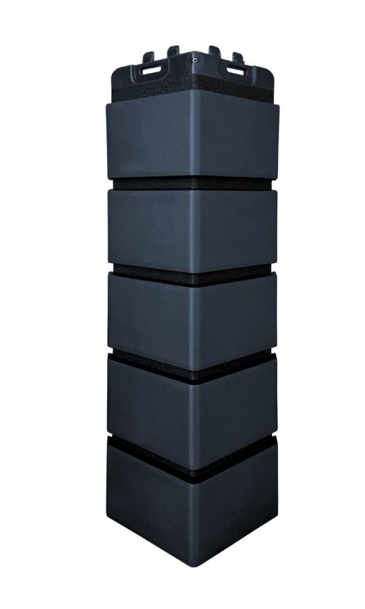 Угол наружный Grand Line, Клинкерный кирпич Design, Графит, шов RAL 9005 купить в Челябинске