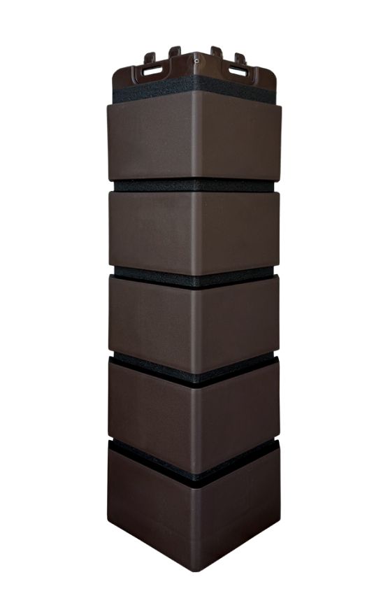 Угол наружный Grand Line, Клинкерный кирпич Design, Шоколадный, шов RAL 9005  купить в Челябинске