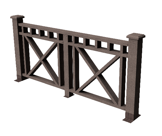 Декоративное ограждение из ДПК GRINDERDECO Виктория, цвет венге. купить в Челябинске