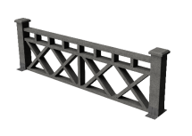 Декоративное ограждение ДПК GRINDERDECO Бэйли в цвете серый базальт