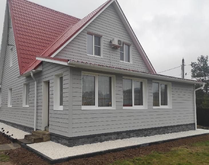 Фиброцементный сайдинг 190x3000x8 мм Серый минерал RAL 7047 купить в Челябинске