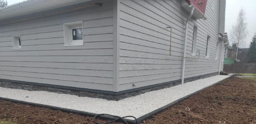 Фиброцементный сайдинг 190x3000x8 мм Серый минерал RAL 7047 купить в Челябинске