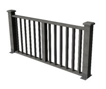 Декоративное ограждение ДПК GRINDERDECO Бруклин серый базальт
