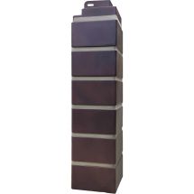 Угол наружный Кирпич облицовочный 3D, Коричнево-чёрный