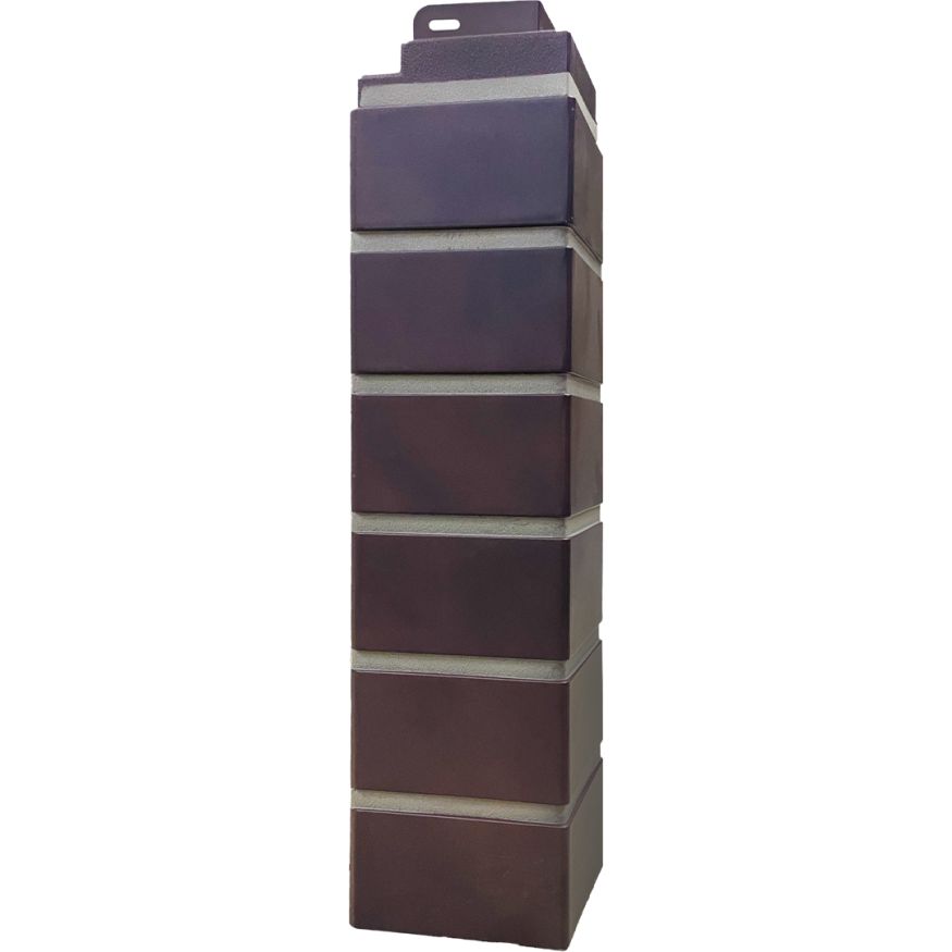 Угол наружный Кирпич облицовочный 3D, Коричнево-чёрный купить в Челябинске