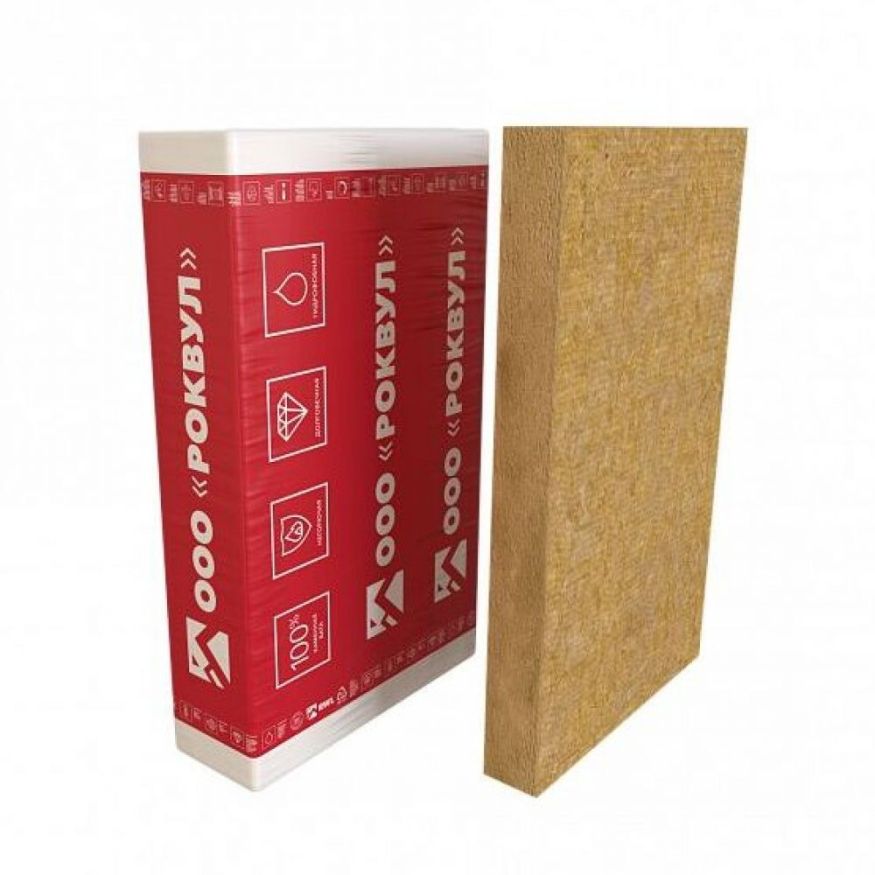 Утеплитель Rockwool Фасад Баттс ОПТИМА 100мм, 2 плиты, 1.44м2, 600х1200мм, 0.144м3 Rockwool купить в Челябинске