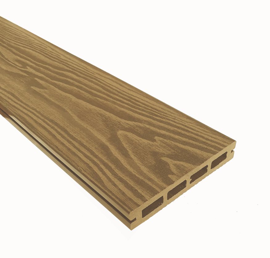 Террасная доска ДПК Terrapol Смарт 3D (пустотелая с пазом) Дуб Севилья купить в Челябинске