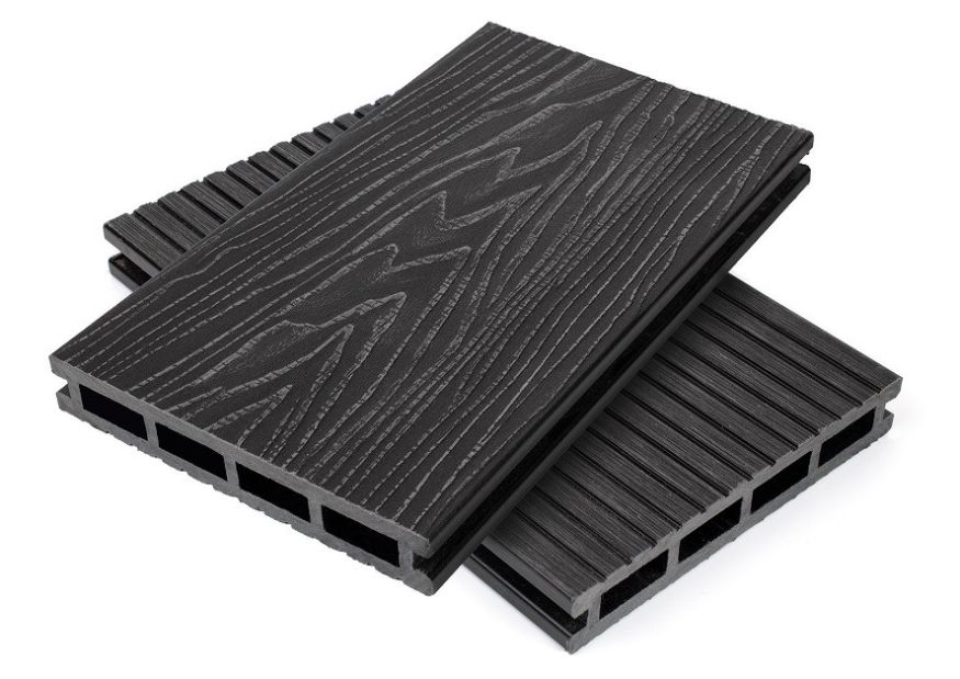 Террасная доска пустотелая ДПК NanoWood Nature 3D Графит купить в Челябинске