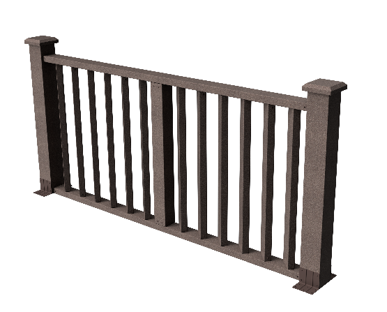 Декоративное ограждение из ДПК GRINDERDECO Бруклин в цвете венге. купить в Челябинске