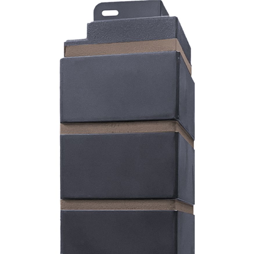 Угол наружный Кирпич облицовочный 3D, Мокрый асфальт купить в Челябинске