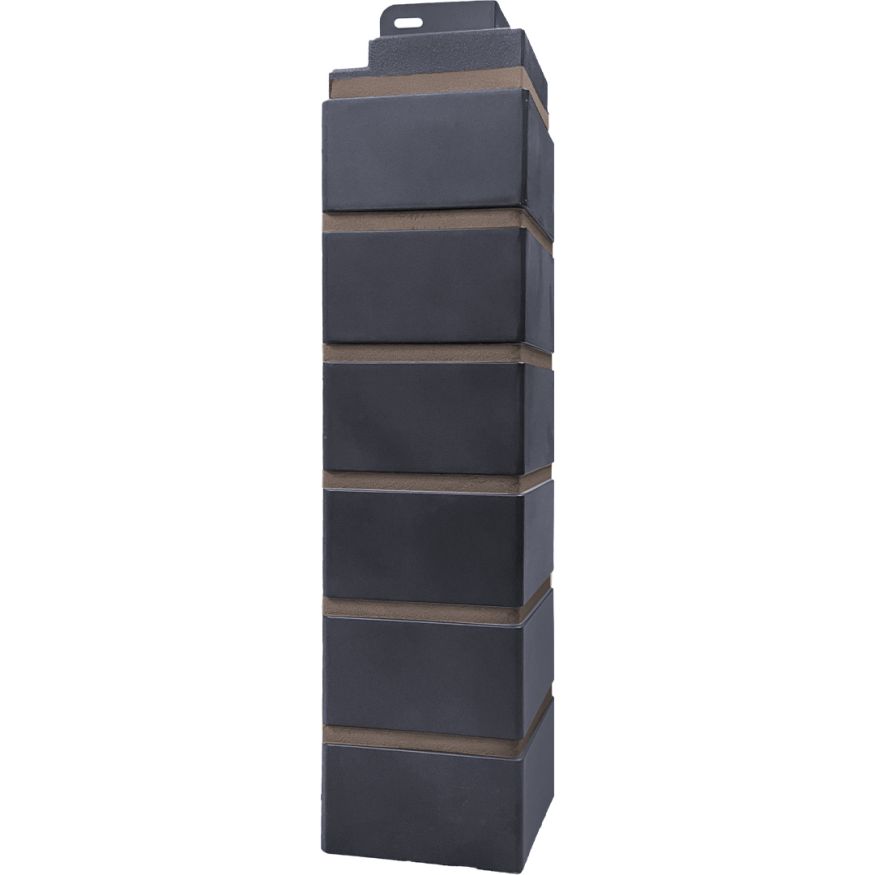 Угол наружный Кирпич облицовочный 3D, Мокрый асфальт купить в Челябинске