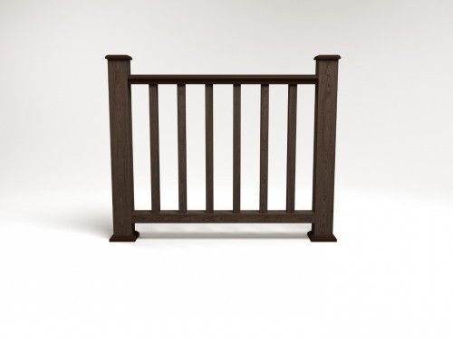 Ограждение из древесно-полимерного композита FG5 цвет венге купить в Челябинске