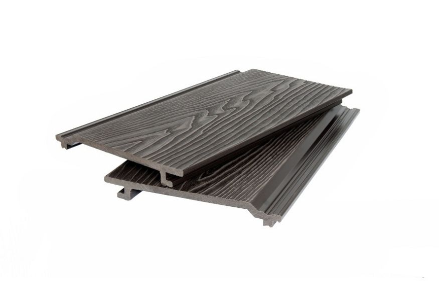 Фасадная доска POLIVAN GROUP 3D текстура дерева DENPASAR тёмно-коричневая купить в Челябинске