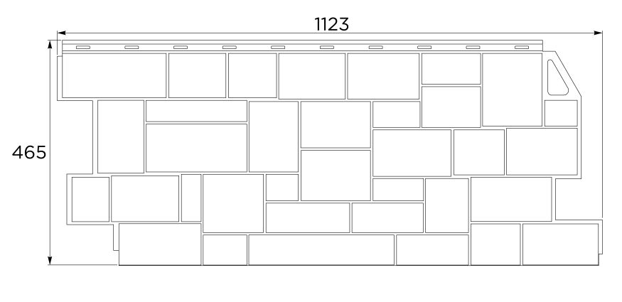 Фасадная панель FineBer Дикий камень, Жемчужный купить в Челябинске