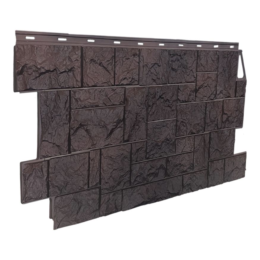 Фасадная панель FineBer Дикий камень, Коричневый купить в Челябинске