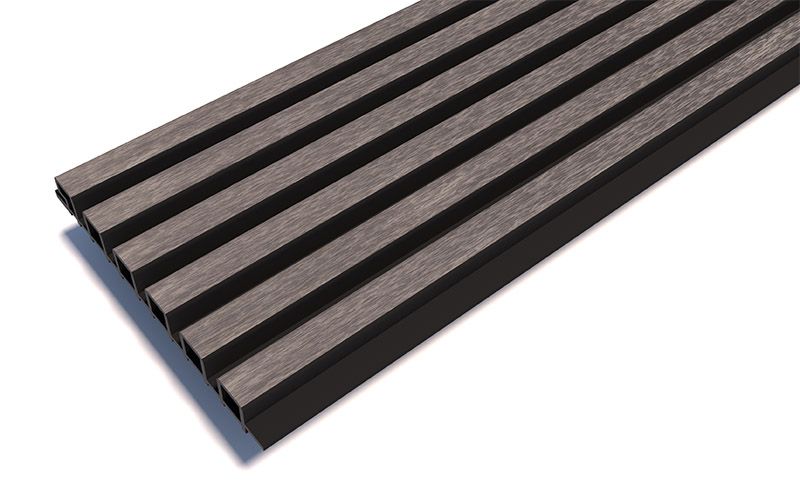 Реечные панели Woodwex, Lines Ultra, Smoke gray купить в Челябинске