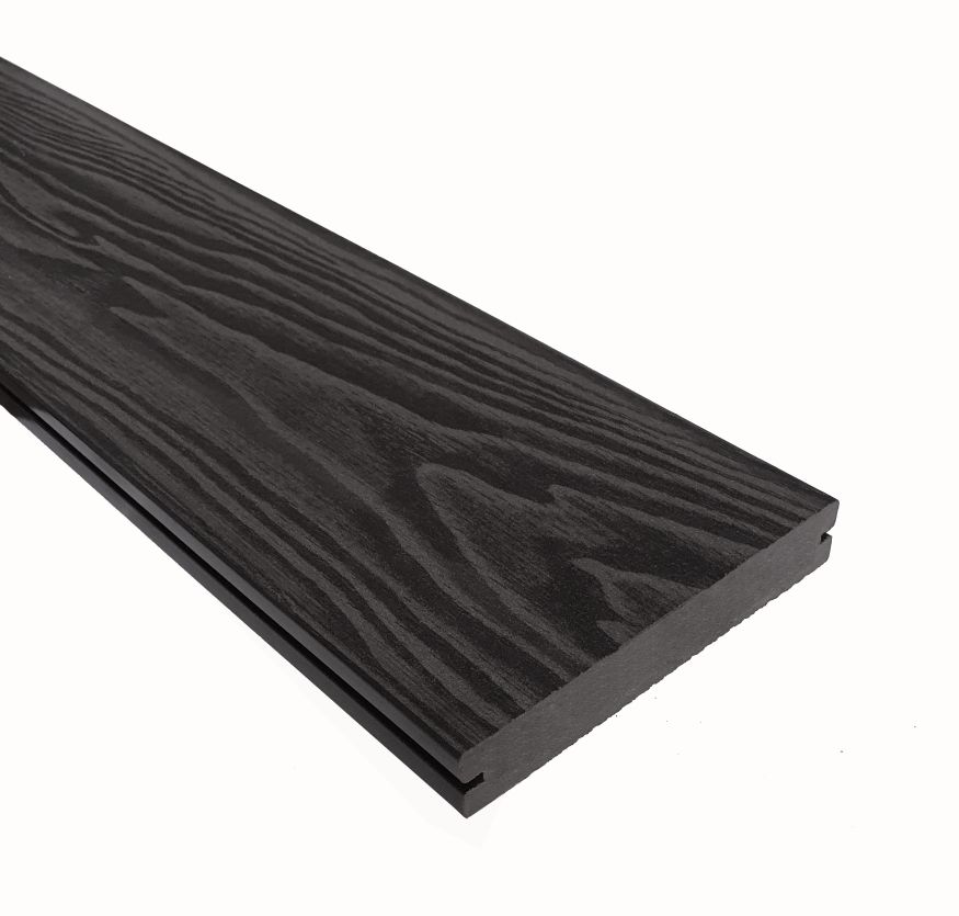 Террасная доска ДПК Terrapol Смарт 3D (полнотелая с пазом) Черное дерево купить в Челябинске