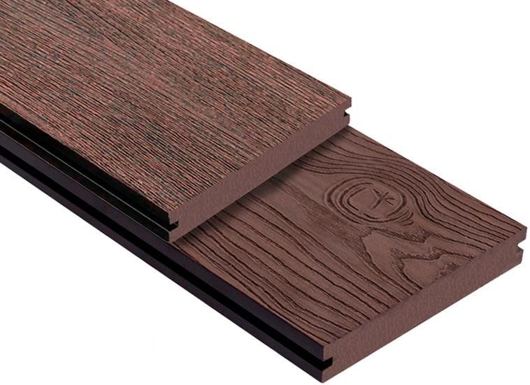Террасная доска ДПК Outdoor 3D сплошная STORM/OCEAN BROWN коричневая смешанная купить в Челябинске