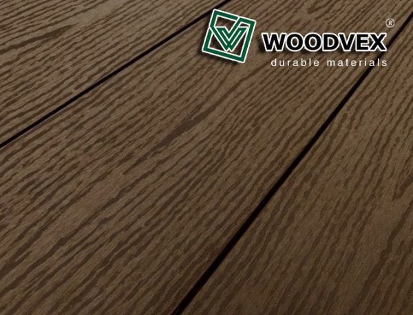Террасная доска WOODVEX Select из ДПК темно-коричневого цвета купить в Челябинске