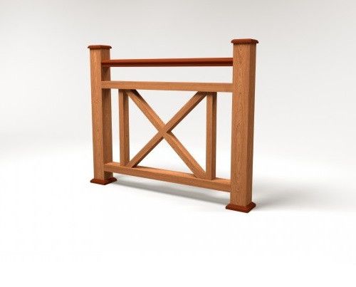 Ограждение из ДПК FG2 терракотового цвета купить в Челябинске