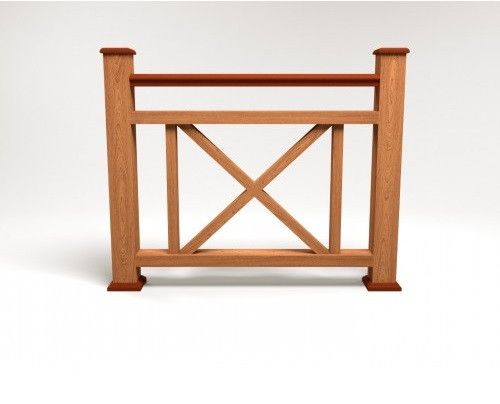 Ограждение из ДПК FG2 терракотового цвета купить в Челябинске