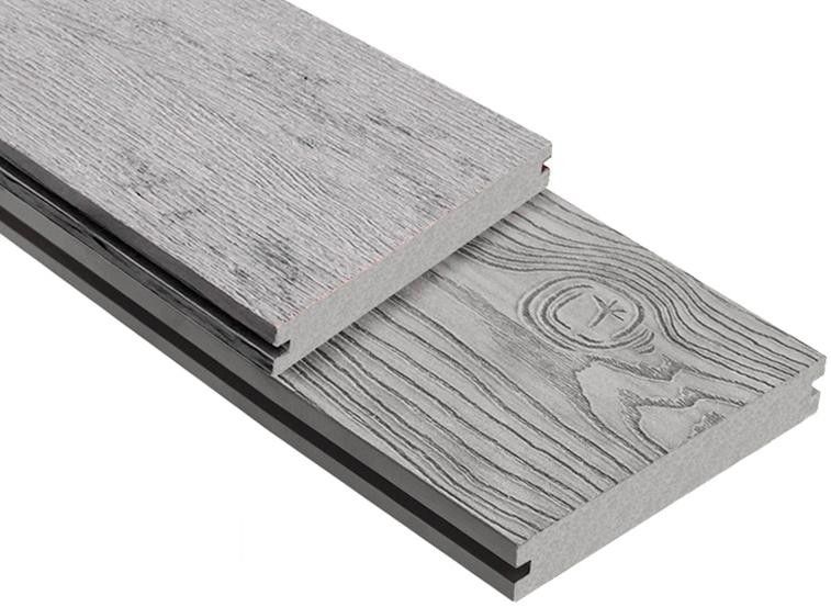 Террасная доска ДПК Outdoor 3D полнотелая STORM/OCEAN GREY, серый микс. купить в Челябинске