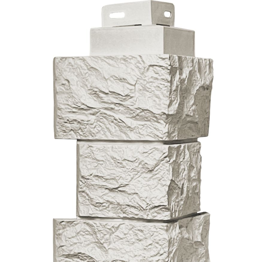 Наружный угол FineBer Дикий камень, Жемчужный купить в Челябинске