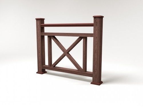 Ограждение из древесно-полимерного композита FG2, цвет шоколадный. купить в Челябинске