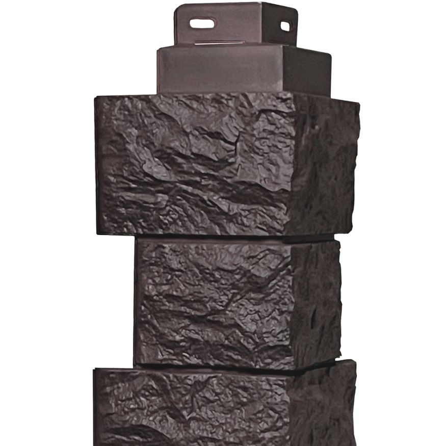 Наружный угол FineBer Дикий камень, Коричневый купить в Челябинске