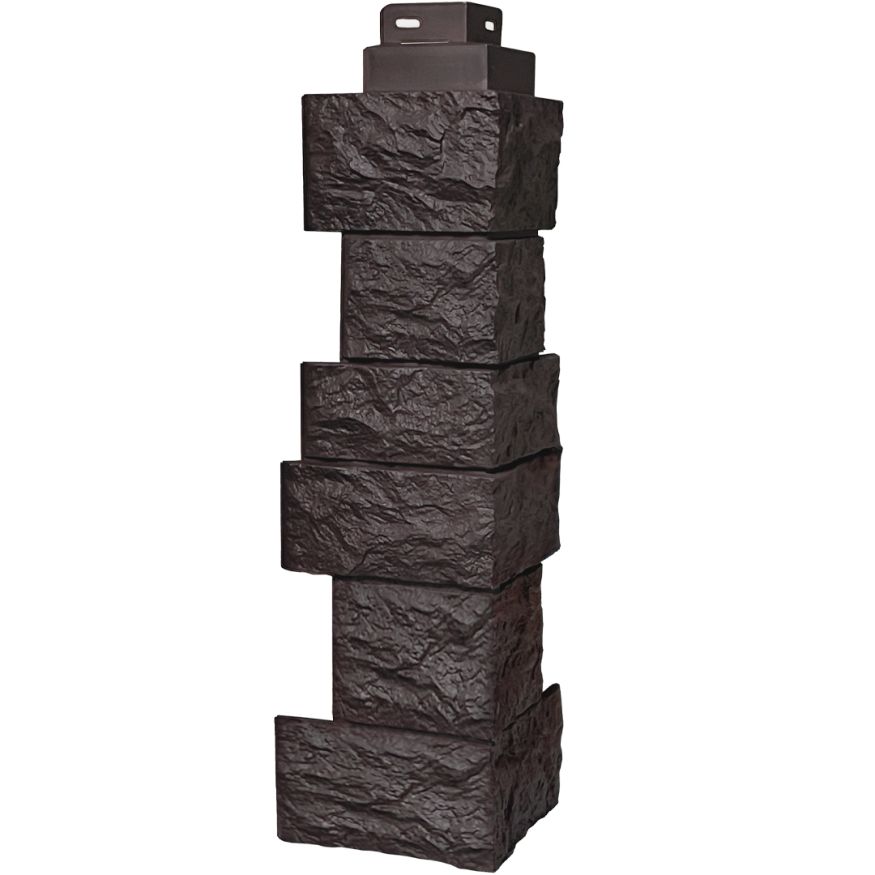 Наружный угол FineBer Дикий камень, Коричневый купить в Челябинске