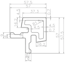 Угол внешний для фасадной панели из ДПК Polivan Group CO-EX MIX, Chocolate Mix